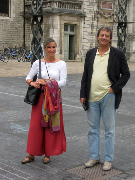 Roberto Turri con Mme. Marie Elise Bichard, responsabile dei rapporti con Novara. (© Foto: C.Ferri)