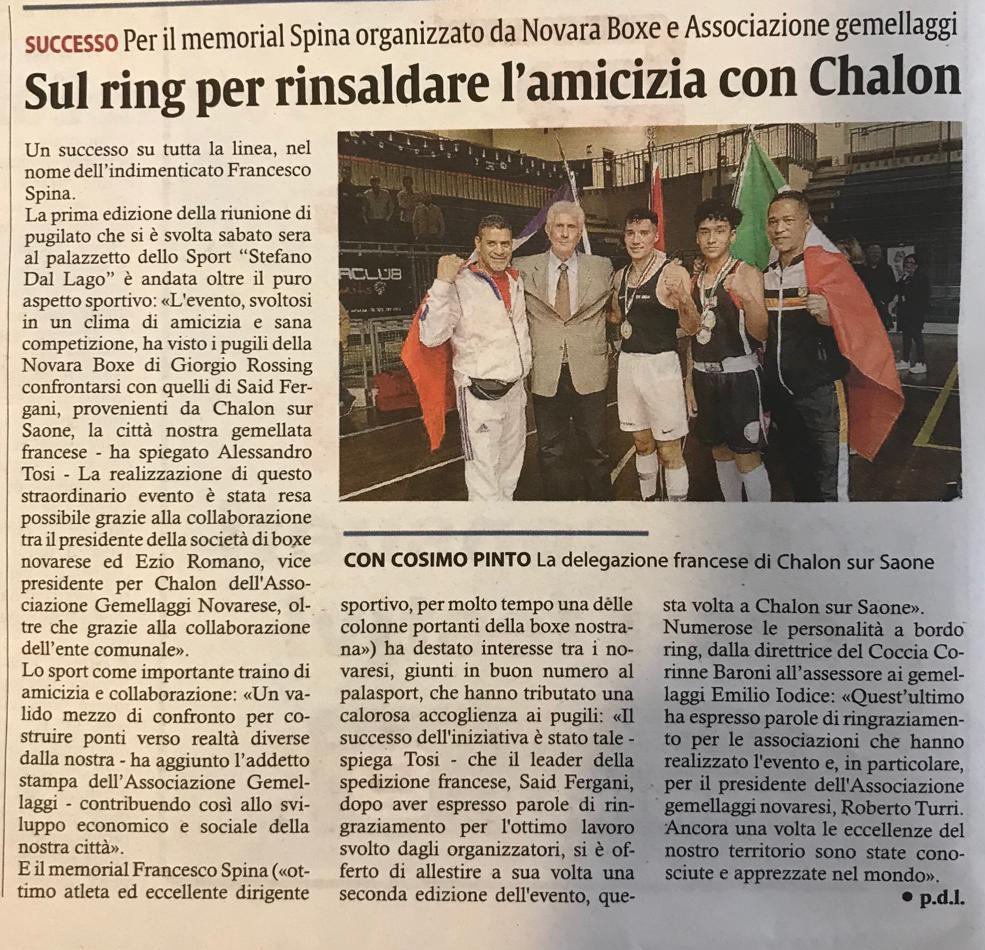 30 maggio 2019: Corriere di Novara